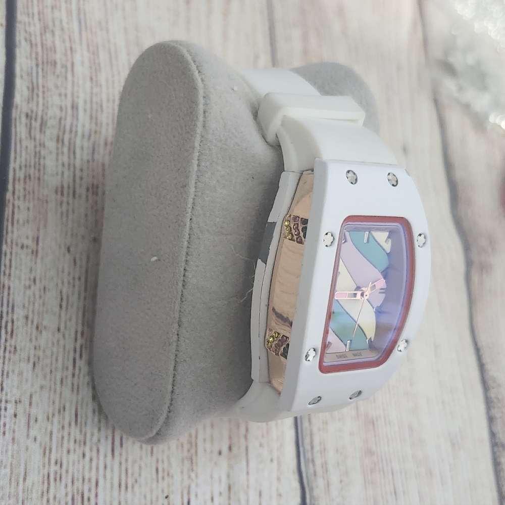 White Multicolor Watch - Picture 4 of 11